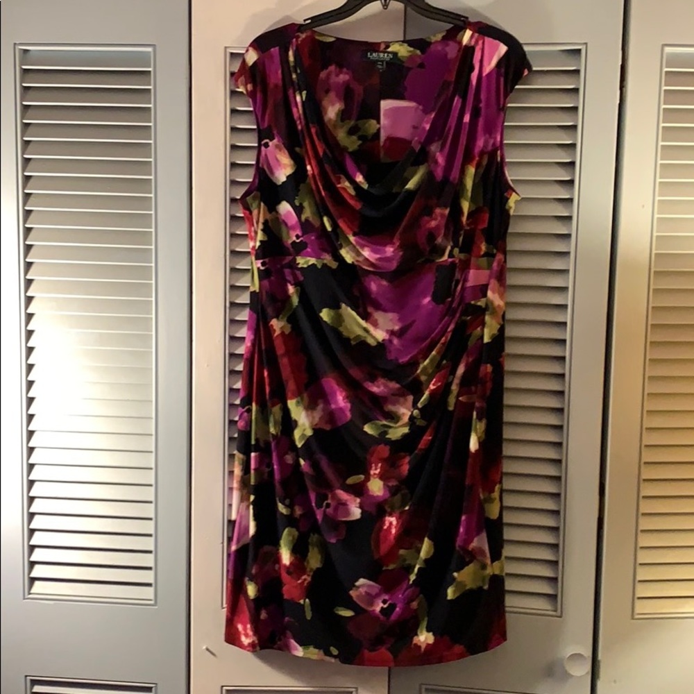 Ralph Lauren floral dress.Gorgeous color.Stretch.
